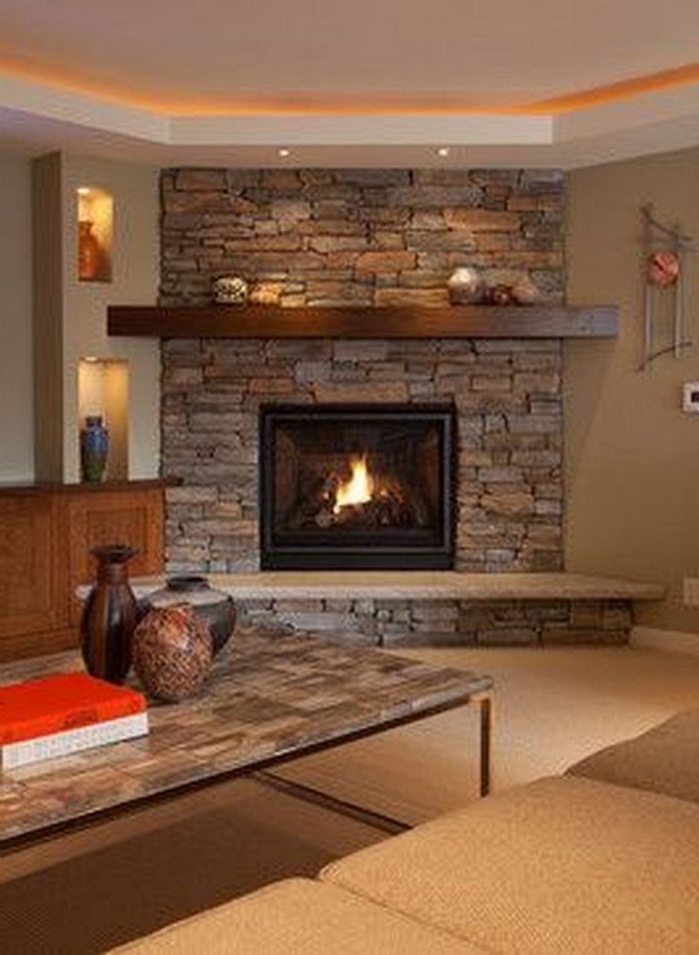 26+ Awesome Traditional Stone Fireplace Decorating Ideas You Can Copy